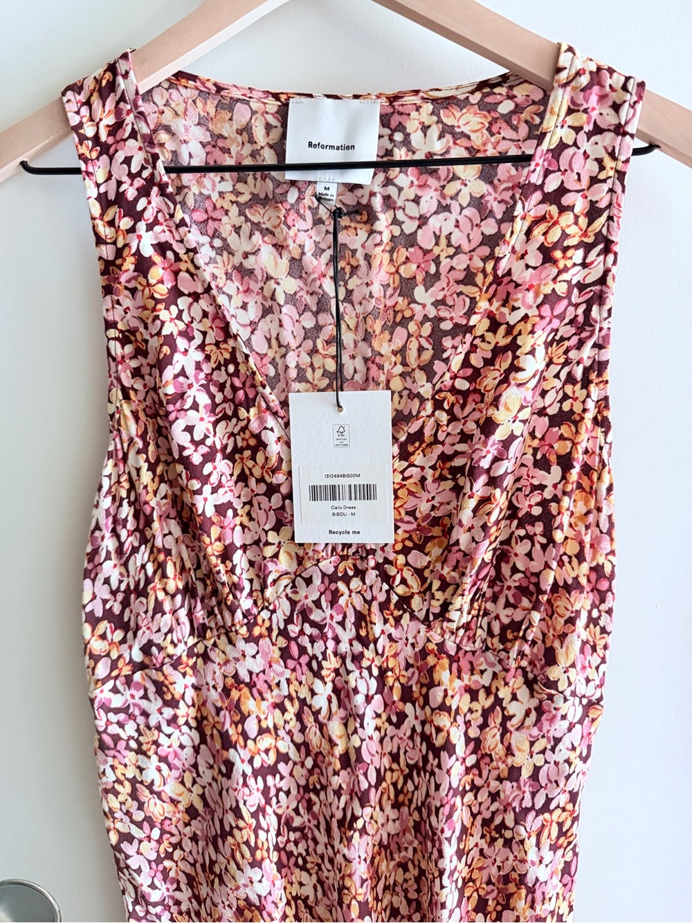 NWT Reformation Calix Dress Bisou Size M